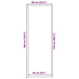 Deurmat 60x180 cm grijs 7