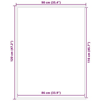 Deurmat 90x120 cm grijs 7
