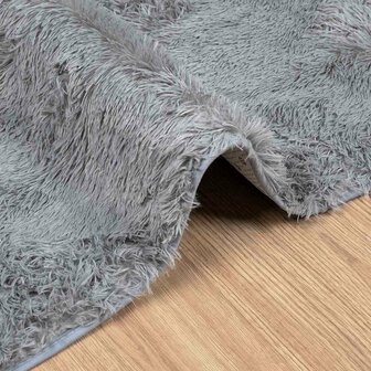 Hoogpolig vloerkleed NAVARRA 80x150 cm polyester zilvergrijs 5