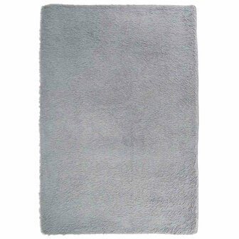 Hoogpolig vloerkleed NAVARRA 120x170 cm polyester zilvergrijs 2