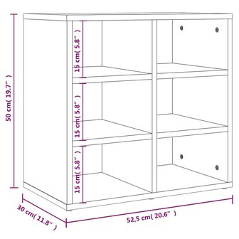 Schoenenkast 52,5x30x50 cm sonoma eikenkleurig 9