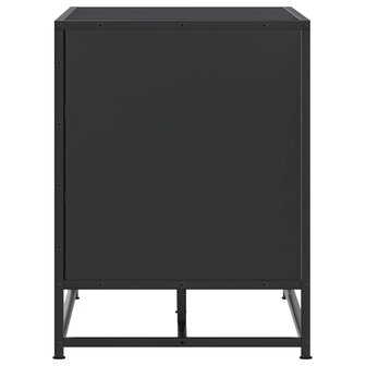 Schoenenbank 80x40x53,5 cm bewerkt hout en metaal zwart 5