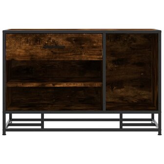 Schoenenbank 80x40x53,5 cm bewerkt hout en metaal gerookt eiken 4
