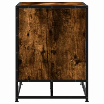 Schoenenbank 80x40x53,5 cm bewerkt hout en metaal gerookt eiken 5