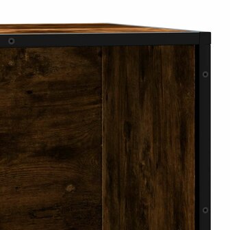 Schoenenbank 80x40x53,5 cm bewerkt hout en metaal gerookt eiken 8