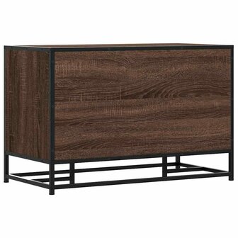 Schoenenbank 80x40x53,5 cm bewerkt hout en metaal bruin eiken 6