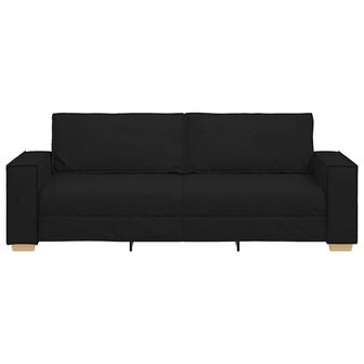 3-zitsbank Zwart 180 cm Stof 4