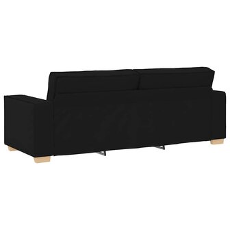 3-zitsbank Zwart 180 cm Stof 6