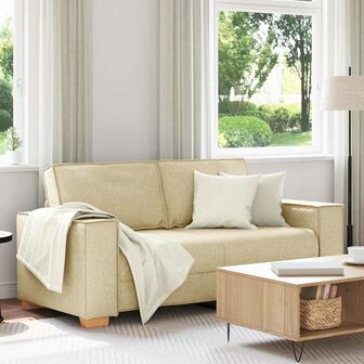 2-zitsbank Cr&egrave;me 140 cm Stof 1