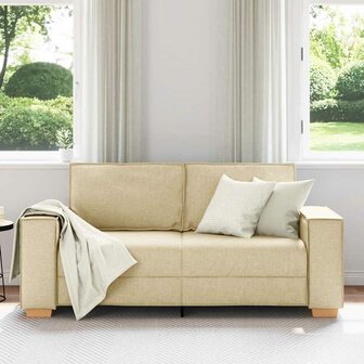 2-zitsbank Cr&egrave;me 140 cm Stof 3