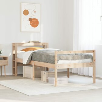 Seniorenbed met hoofdbord massief grenenhout 90x200 cm 1
