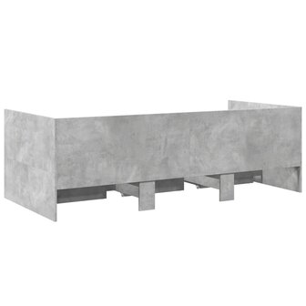 Slaapbank met lades zonder matras 90x190 cm betongrijs 6