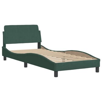 Bed met matras &quot;Dover&quot; fluweel donkergroen 80x200 cm 4