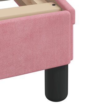Bed met matras &quot;Dover&quot; fluweel roze 80x200 cm 6