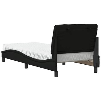 Bed met matras stof zwart 80x200 cm 7