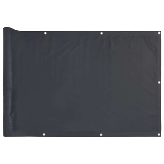 Balkonscherm 500x90 cm PVC antracietkleurig 2