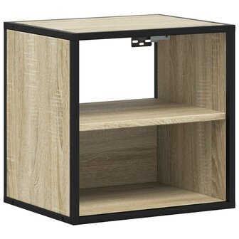 Nachtkastje wandgemonteerd 40x31x39,5 cm sonoma eikenkleurig 2