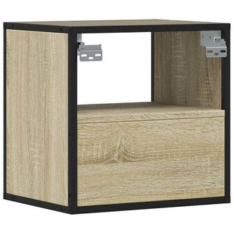 Nachtkastje wandgemonteerd 40x31x39,5 cm sonoma eikenkleurig 7