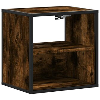 Nachtkastje wandgemonteerd 40x31x39,5 cm gerookt eikenkleurig 2