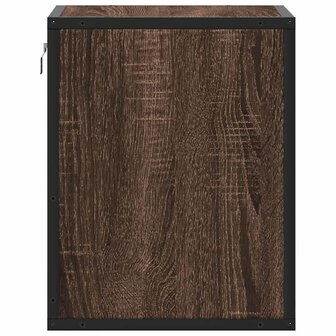 Nachtkastje wandgemonteerd 40x31x39,5 cm bruin eikenkleurig 6