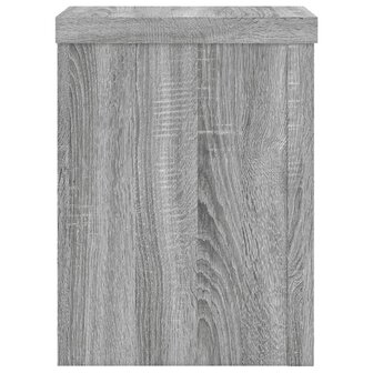 Plantenstandaards 2 st 15x15x20 cm bewerkt hout grijs sonoma 5