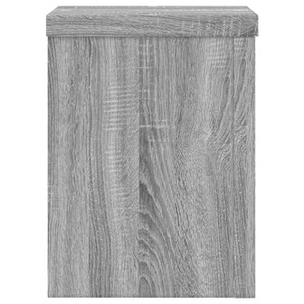 Plantenstandaards 2 st 15x15x20 cm bewerkt hout grijs sonoma 6