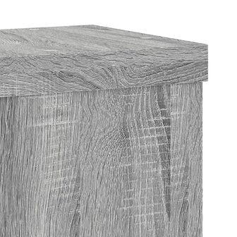 Plantenstandaards 2 st 15x15x20 cm bewerkt hout grijs sonoma 8