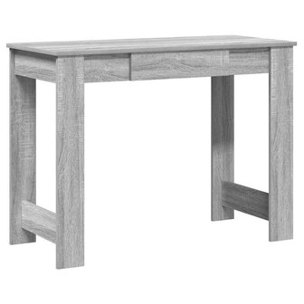Bureau 100x45x75 cm bewerkt hout grijs sonoma eikenkleurig 2