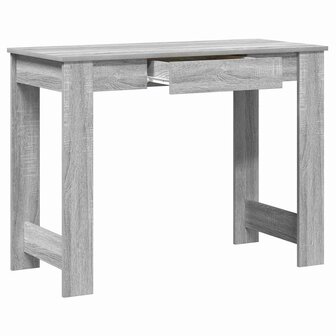 Bureau 100x45x75 cm bewerkt hout grijs sonoma eikenkleurig 5