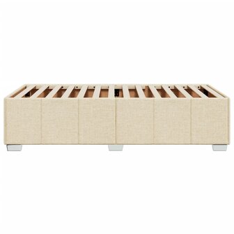 Bedframe zonder matras 90x200 cm stof cr&egrave;mekleurig 5