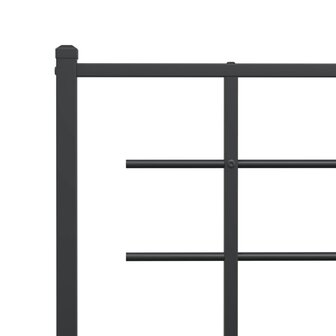Bedframe met hoofdbord metaal zwart 100x200 cm 8