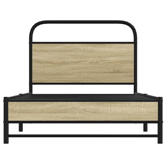 Bedframe zonder matras bewerkt hout sonoma eikenkleur 90x200 cm 5