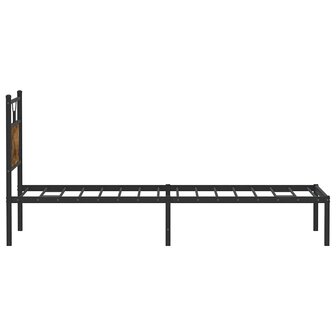 Bedframe zonder matras hout gerookt eikenkleurig 75x190 cm 7