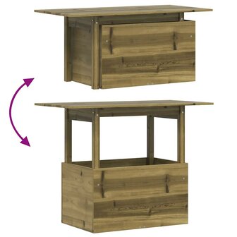 Tuintafel 100x50x75 cm ge&iuml;mpregneerd grenenhout 8