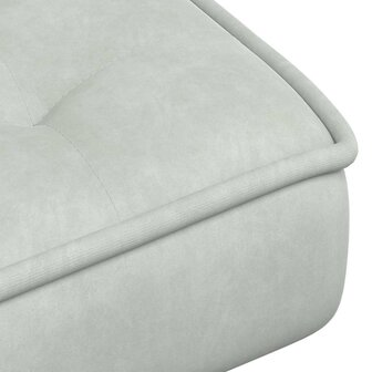 Relaxstoel met voetenbank fluweel lichtgrijs 9