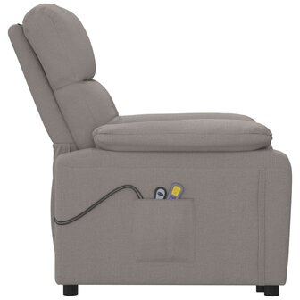 Massagestoel elektrisch stof taupe 5