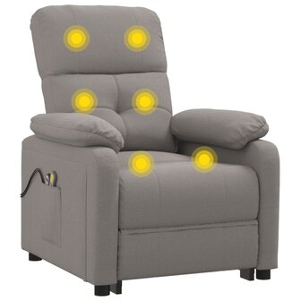 Massagestoel elektrisch stof taupe 7