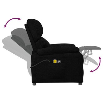 Massagestoel elektrisch stof zwart 8