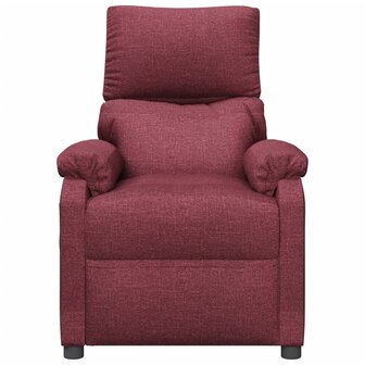 Massagestoel elektrisch stof wijnrood 4