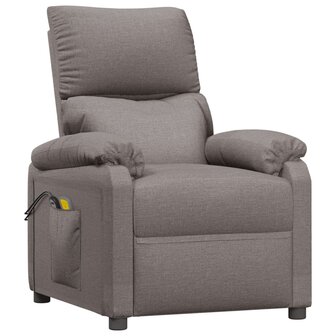 Massagestoel elektrisch stof taupe 3
