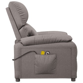 Massagestoel elektrisch stof taupe 5