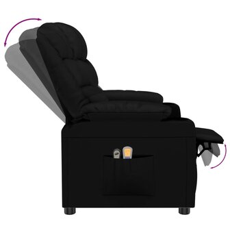 Massagestoel elektrisch kunstleer zwart 7