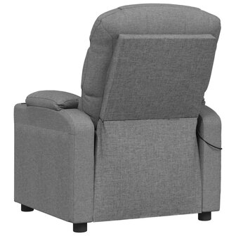Massagestoel elektrisch stof lichtgrijs 6