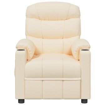 Massagestoel elektrisch stof cr&egrave;mekleurig 3