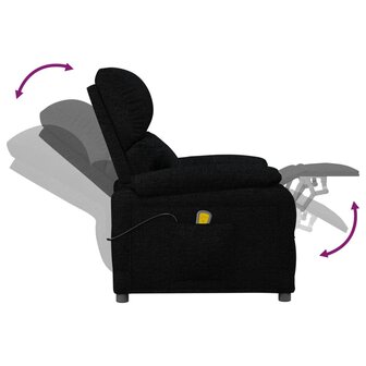 Massagestoel stof zwart 7