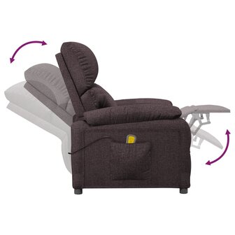 Massagestoel stof donkerbruin 7