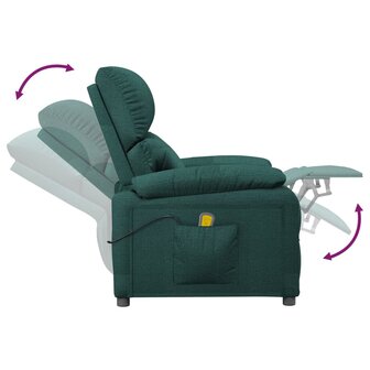 Massagestoel stof donkergroen 7