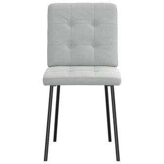 Eetkamerstoelen 2 st fluweel lichtgrijs 4
