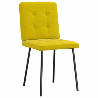 Eetkamerstoelen 2 st fluweel geel 3