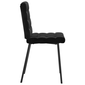 Eetkamerstoelen 2 st fluweel zwart 5